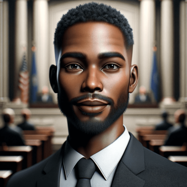 DALL·E 2023-11-25 12.14.37 - Create a hyperrealistic portrait of a black male city council member, with a focus on lifelike details and textures. The man should have a dignified a